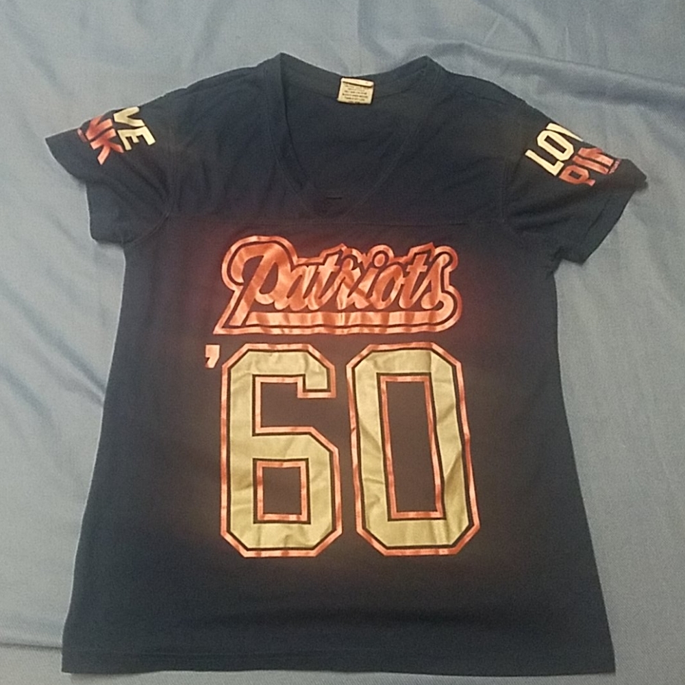 Victoria's Secret Pink NFL Patriots Jersey Shirt